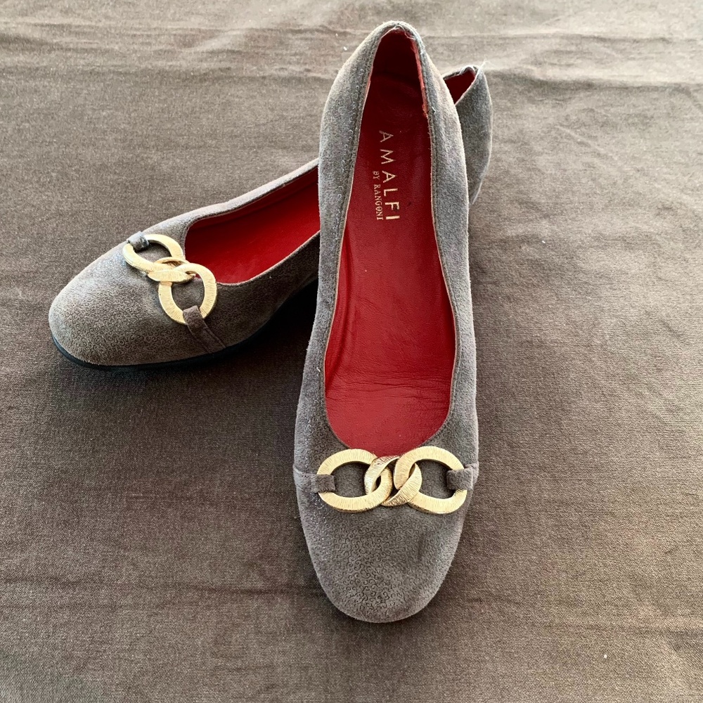☃️ AMALFI Italian made ELEGANT SUEDE 9 SEE SIZE. Like new - Picture 8 of 9